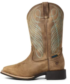 'Ariat' Women's 11" Roundup Western WP Square Toe - Distressed Brown