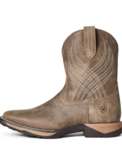 'Ariat' Youth 8" Anthem Western Square Toe - Brown Bomber Kids