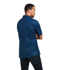 'Ariat' Men's Tek Polo - Skyfall