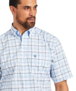 'Ariat' Men's Pro Finnick Stretch Classic Fit Short Sleeve - WINDSURFER