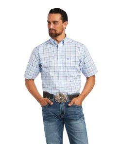 'Ariat' Men's Pro Finnick Stretch Classic Fit Short Sleeve - WINDSURFER