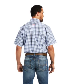 'Ariat' Men's Pro Fred Classic Fit Short Sleeve - WHITE