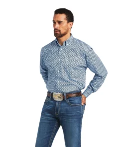 'Ariat' Men's Farhan Classic Fit Long Sleeve - WINDSURFER