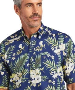 'Ariat' Men's Wrinkle-Free Ephraim Classic Fit Shirt - NOCTURNAL BLUE 7 'Ariat' Men's Wrinkle-Free Ephraim Classic Fit Shirt - NOCTURNAL BLUE