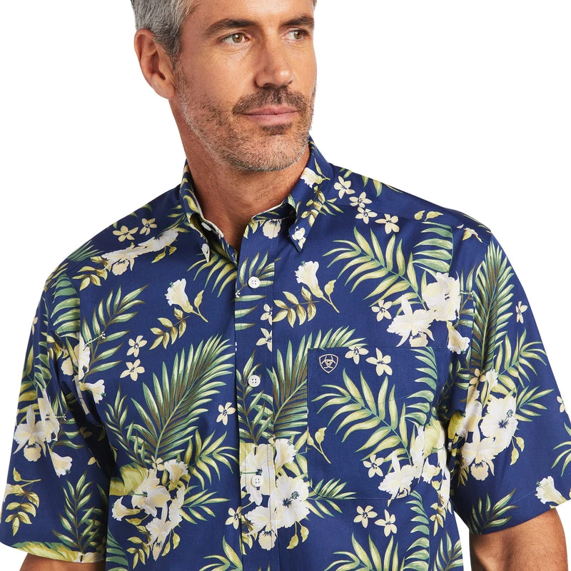 'Ariat' Men's Wrinkle-Free Ephraim Classic Fit Shirt - NOCTURNAL BLUE 5 'Ariat' Men's Wrinkle-Free Ephraim Classic Fit Shirt - NOCTURNAL BLUE