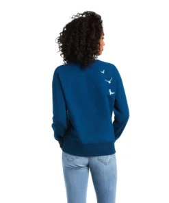 'Ariat' Women's Paradise Ranch Sweatshirt - Blue Nights