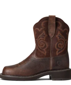 'Ariat' Women's 8" Fatbaby Heritage Tess Western Round Toe - Forest Brown / Jamocha
