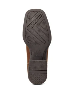 'Ariat' Youth Double Kicker Square Toe - Distressed Brown / Stone Blue