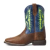 Kids 'Ariat' Youth Koel WenTEK Square Toe - ROWDY RUST/DARING INDIGO
