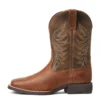 Kids 'Ariat' Youth Amos Square Toe - SORREL CRUNCH/ARMY GREEN 2 Kids 'Ariat' Youth Amos Square Toe - SORREL CRUNCH/ARMY GREEN