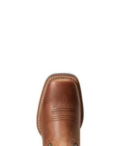 Kids 'Ariat' Youth Amos Square Toe - SORREL CRUNCH/ARMY GREEN