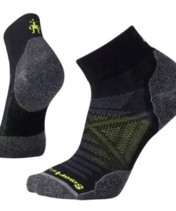 Smartwool PhD Outdoor Light Mini Socks - Black / Heather Gray / Lime Green
