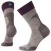 Smartwool Women PhD Hunt Light Crew Socks - Taupe / Magenta / Charcoal