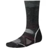 Smartwool Men PhD Outdoor Mid Crew Sock - Black / Charcoal / Gray