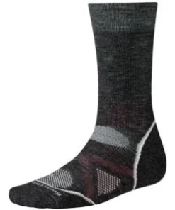Smartwool Men PhD Outdoor Mid Crew Sock - Black / Charcoal / Gray