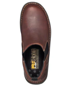 'Timberland Pro' Men's Gladstone ESD Steel Toe Slip On - Brown Full-Grain