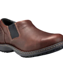 'Timberland Pro' Men's Gladstone ESD Steel Toe Slip On - Brown Full-Grain