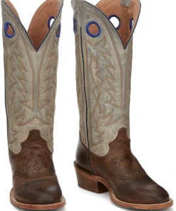 Justin Brands 'Tony Lama' Men's 15" Henley Western Round Toe - Brown / Stone Gray 18 Justin Brands 'Tony Lama' Men's 15