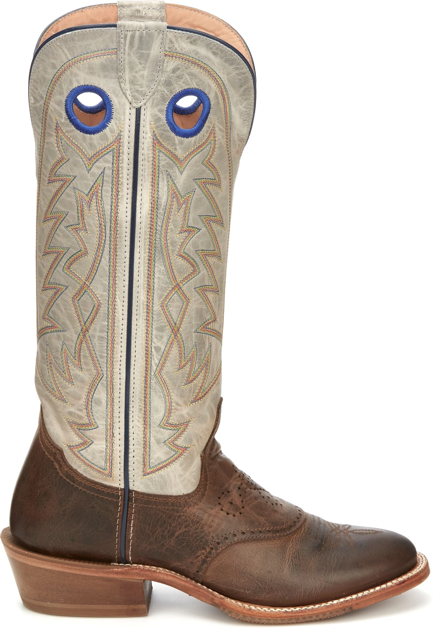 Justin Brands 'Tony Lama' Men's 15" Henley Western Round Toe - Brown / Stone Gray 3 Justin Brands 'Tony Lama' Men's 15" Henley Western Round Toe - Brown / Stone Gray