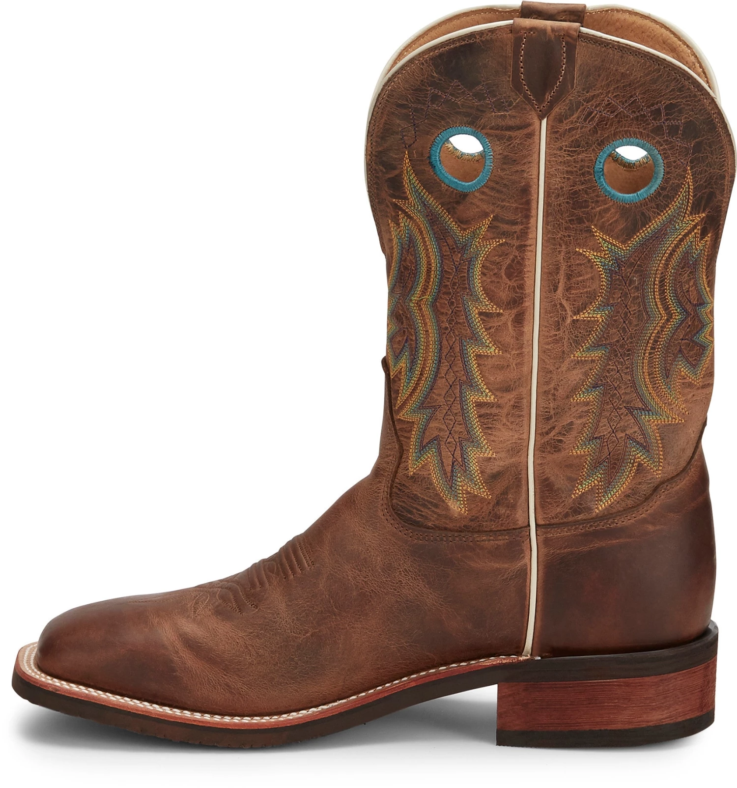'Tony Lama' Men's 11" Americana Creedance Western - Brown / Turquoise 10 'Tony Lama' Men's 11" Americana Creedance Western - Brown / Turquoise