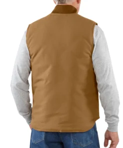'Carhartt' Men's Duck Vest Arctic Quilt Lined - Carhartt Brown