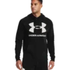 'Under Armour' Men's Rival Fleece Big Logo Hoodie - Black / Onyx White