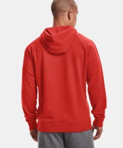 'Under Armour' Men's Rival Fleece Big Logo Hoodie - Radiant Red / Black 5 'Under Armour' Men's Rival Fleece Big Logo Hoodie - Radiant Red / Black