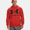 'Under Armour' Men's Rival Fleece Big Logo Hoodie - Radiant Red / Black