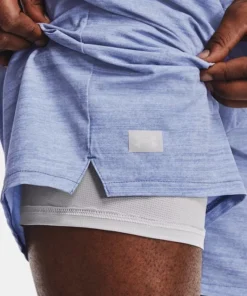 'Under Armour' Men's Shorebreak 2-in-1 Amphib Shorts - Washed Blue Medium Heather / Academy