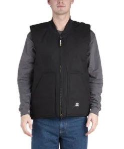 'Berne' Men's Duck Workman's Vest - Black