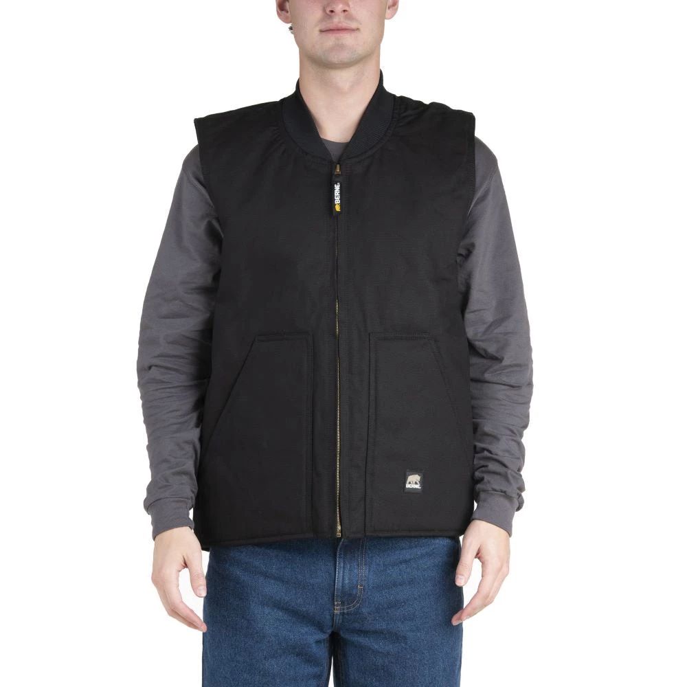 'Berne' Men's Duck Workman's Vest - Black 3 'Berne' Men's Duck Workman's Vest - Black
