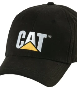 Men 'Caterpillar' Unisex Trademark Cap - Black