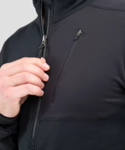 TERRAMAR BASE LAYER 'Terramar' Men's 3.0 Ecolator® Performance Half Zip - Black