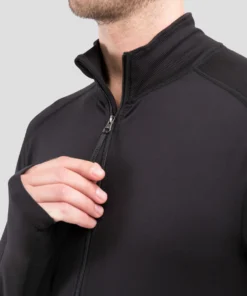 TERRAMAR BASE LAYER 'Terramar' Men's 2.0 Thermolator® Performance Half Zip - Black