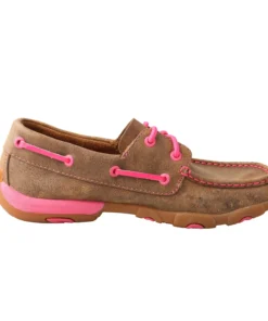 Twisted X Boots 'Twisted X' "Tough Enough To Wear Pink" Driving Moc - Tan / Pink Women 11 Twisted X Boots 'Twisted X'