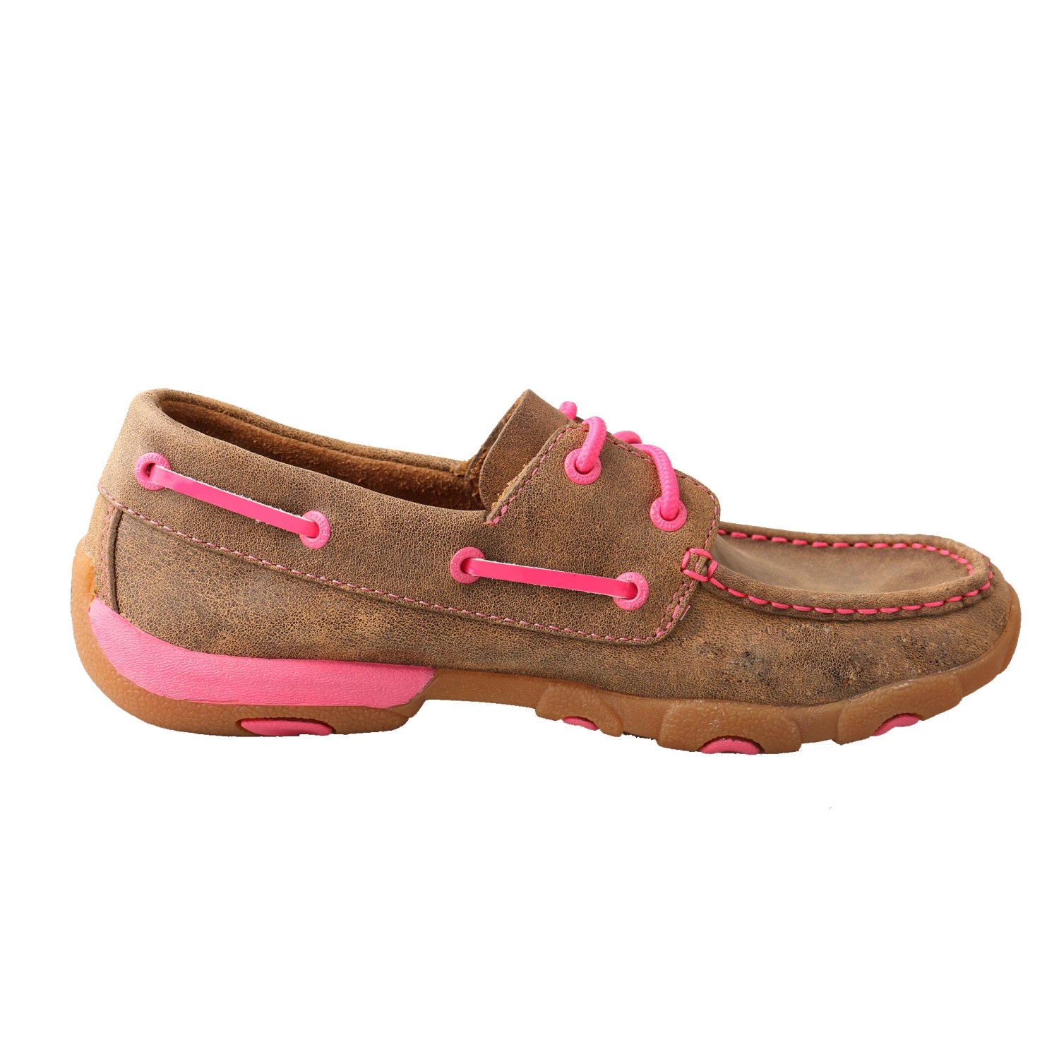 Twisted X Boots 'Twisted X' "Tough Enough To Wear Pink" Driving Moc - Tan / Pink Women 6 Twisted X Boots 'Twisted X' "Tough Enough To Wear Pink" Driving Moc - Tan / Pink Women
