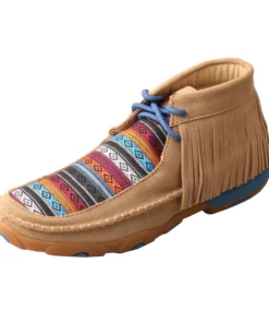Twisted X Boots Driving Moccasin - Serape Fringe / Sand Suede Women