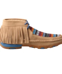 Twisted X Boots Driving Moccasin - Serape Fringe / Sand Suede Women