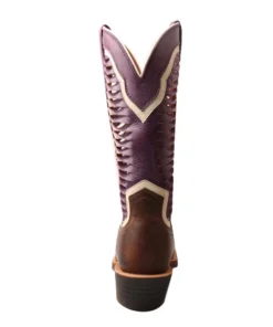 Twisted X Boots 'Twisted X' Women's 12" Ruff Stock Western Narrow Square Toe - Brown / Violet 10 Twisted X Boots 'Twisted X' Women's 12