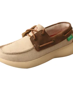 Twisted X Boots 'Twisted X' Women's EVA12R Boat Shoe - Khaki / Bomber