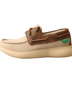 Twisted X Boots 'Twisted X' Women's EVA12R Boat Shoe - Khaki / Bomber
