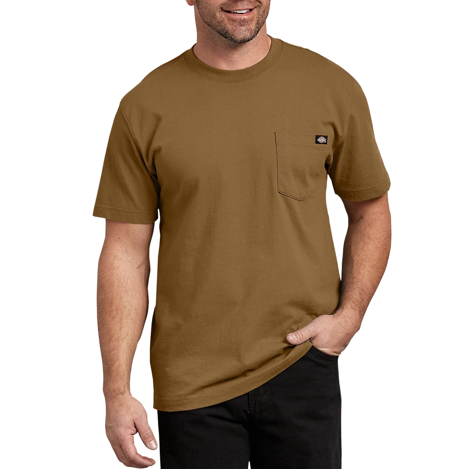 'Dickies' Heavyweight Crew T-Shirt - Brown Duck 3 'Dickies' Heavyweight Crew T-Shirt - Brown Duck
