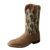 Twisted X Boots 'Twisted X' Women's 11" Top Hand Western Square Toe - Bomber / Cactus Print