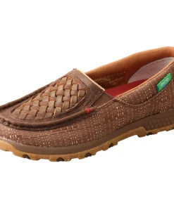 Twisted X Boots'Twisted X' Women's Cellstretch Slip On Driving Moc - Woven Brown / Coffee