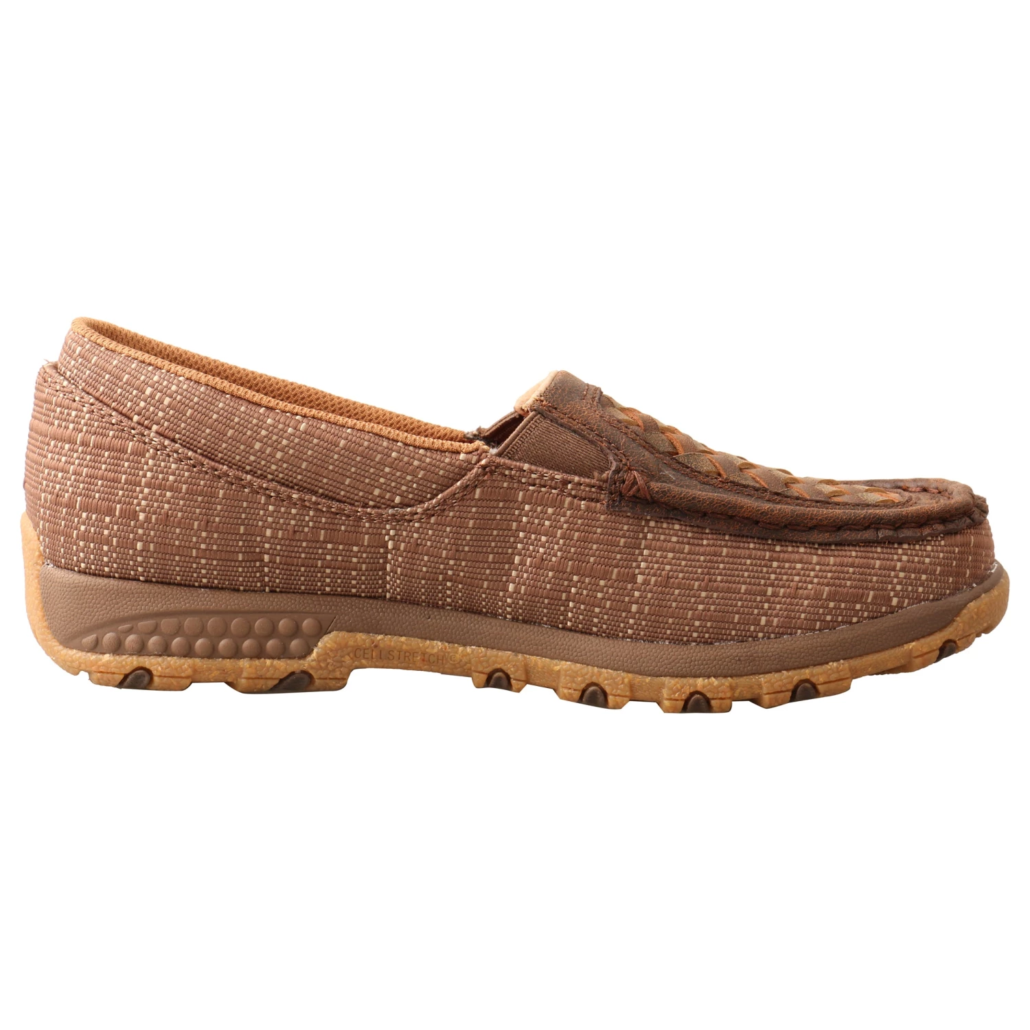 Twisted X Boots 'Twisted X' Women's Cellstretch Slip On Driving Moc - Woven Brown / Coffee 4 Twisted X Boots 'Twisted X' Women's Cellstretch Slip On Driving Moc - Woven Brown / Coffee