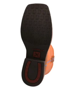 Twisted X Boots 'Twisted X' Youth 9" Western Square Toe - Tan / Orange