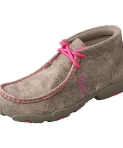 Twisted X Boots 'Twisted X' Kids' Chukka Driving Moc - Dusty Tan / Neon Pink