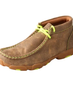Twisted X Boots 'Twisted X' Kids' Driving Moccasin - Bomber / Neon Yellow