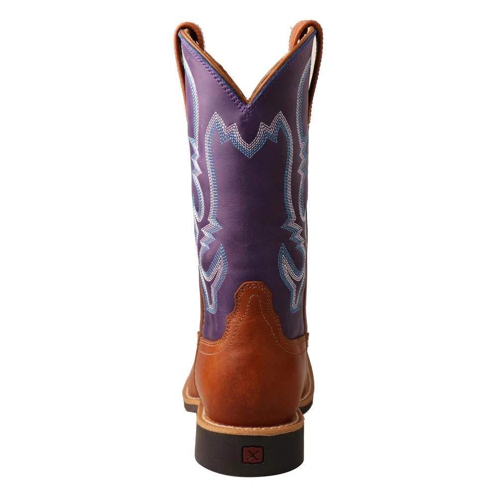 Twisted X Boots Kids 'Twisted X' Youth 9" Western Square Toe - Tan / Purple 6 Twisted X Boots Kids 'Twisted X' Youth 9" Western Square Toe - Tan / Purple