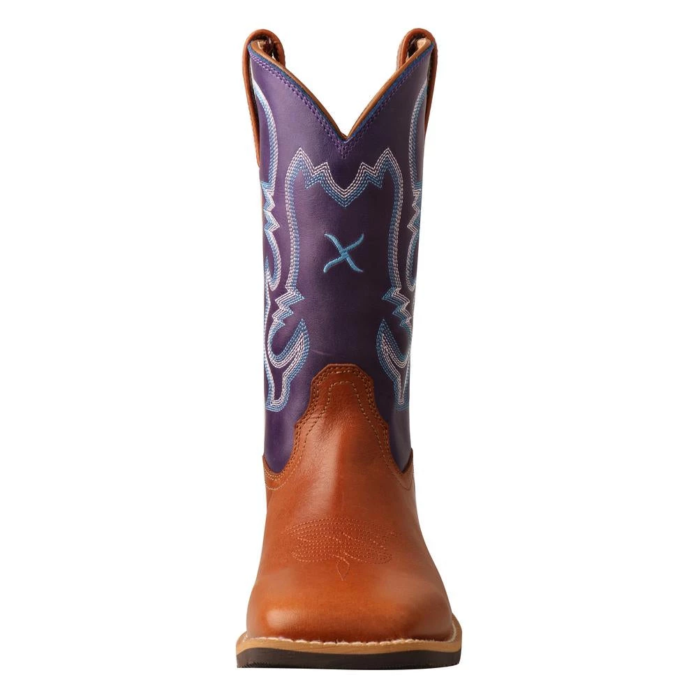 Twisted X Boots Kids 'Twisted X' Youth 9" Western Square Toe - Tan / Purple 5 Twisted X Boots Kids 'Twisted X' Youth 9" Western Square Toe - Tan / Purple